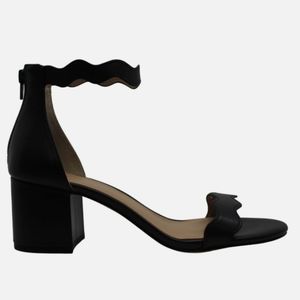 I.N.C Black Scallop block heel